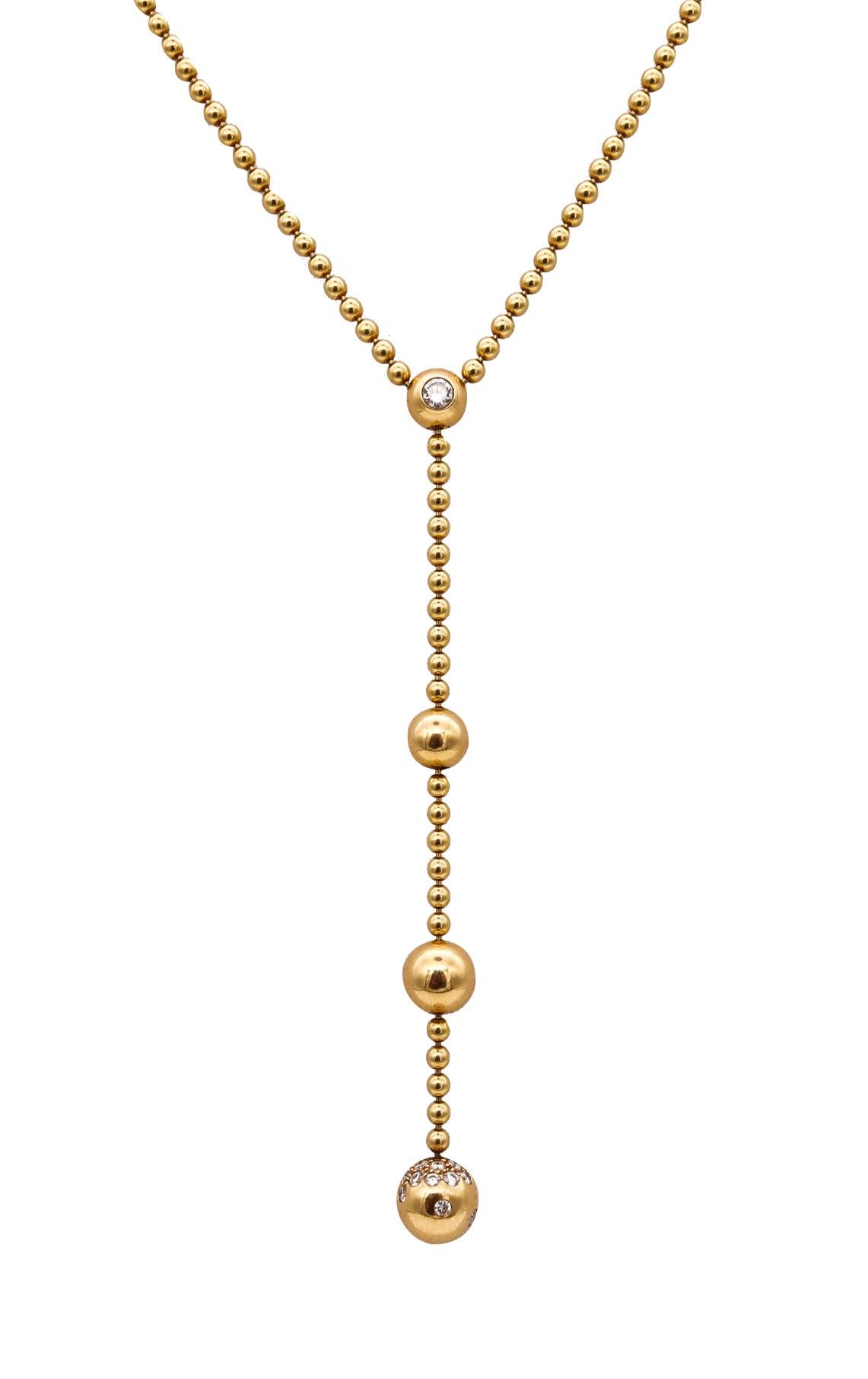 Cartier Paris Draperie Decolette Necklace 18Kt Yellow Gold with 25 VVS Diamonds 2