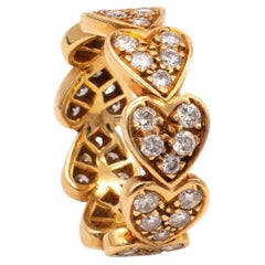 Cartier Paris Eternity Hearts Band aus 18kt Gelbgold 1,35 Karat in VVS Diamanten