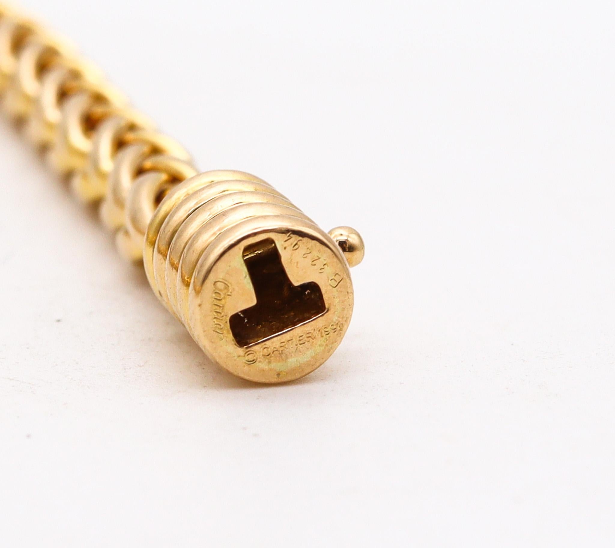 Cartier Paris Fabelhafte Halskette aus massivem 18 Karat Gelbgold mit rotem Beutel 2