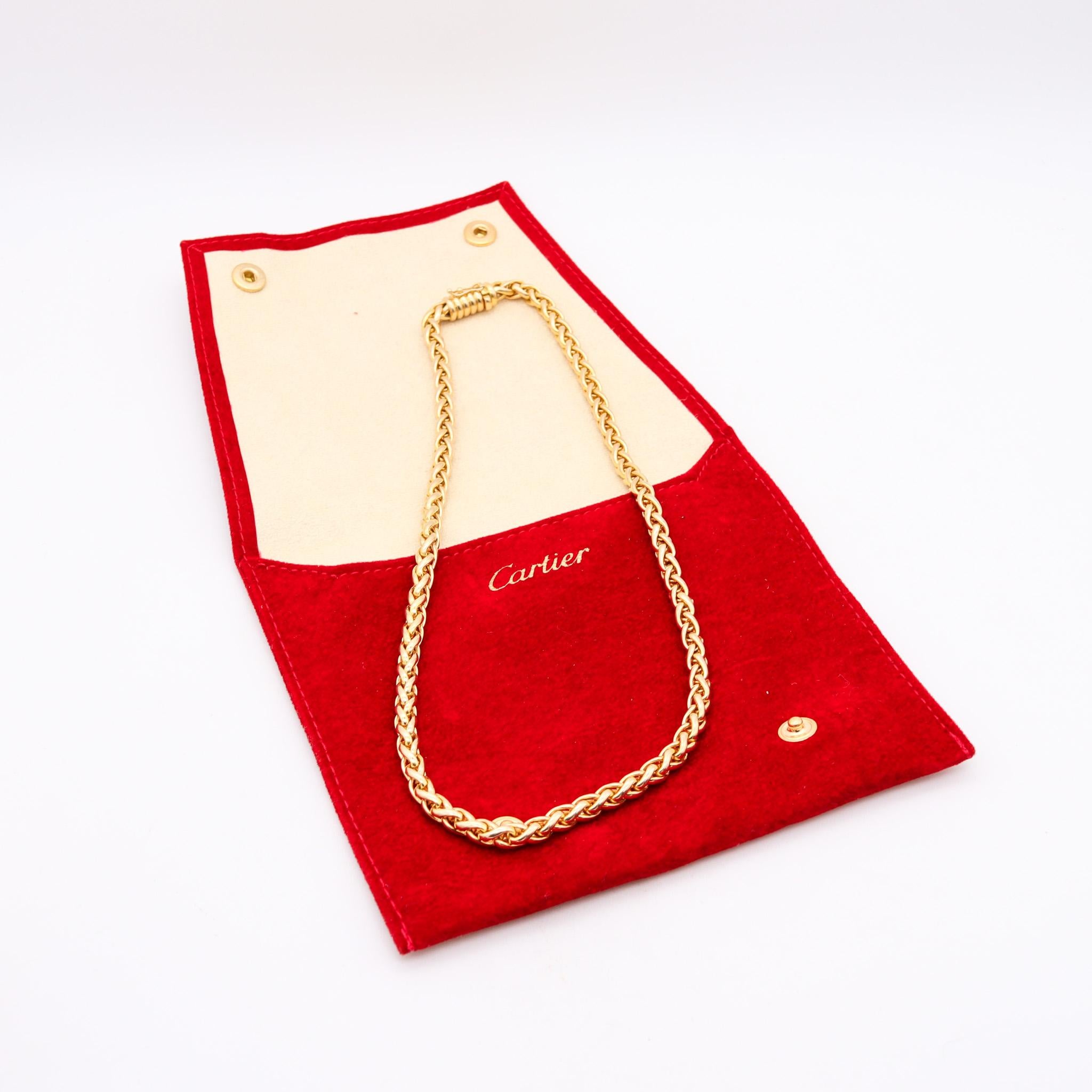 Cartier Paris Fabulous Necklace Chain In Solid 18Kt Yellow Gold With Red Pouch 3