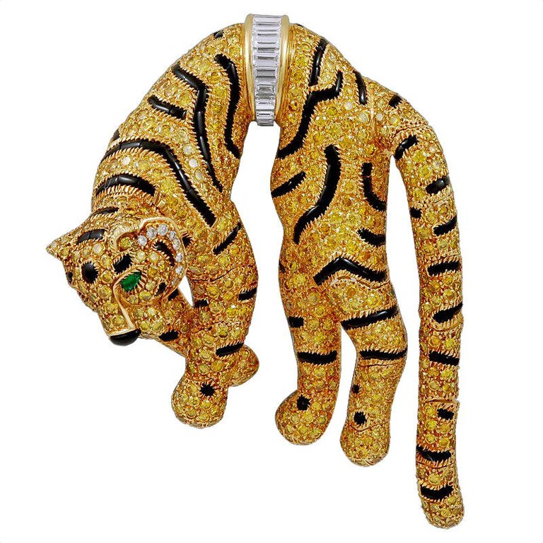 Cartier Paris Fancy Yellow Diamond Duchess of Windsor Style Draped