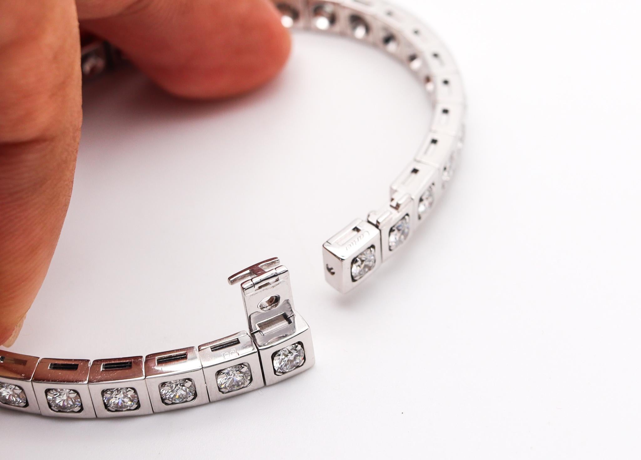 Cartier Paris Bracelet jonc Tectonique souple en or 18 carats avec 3,78 carats de diamants en vente 4