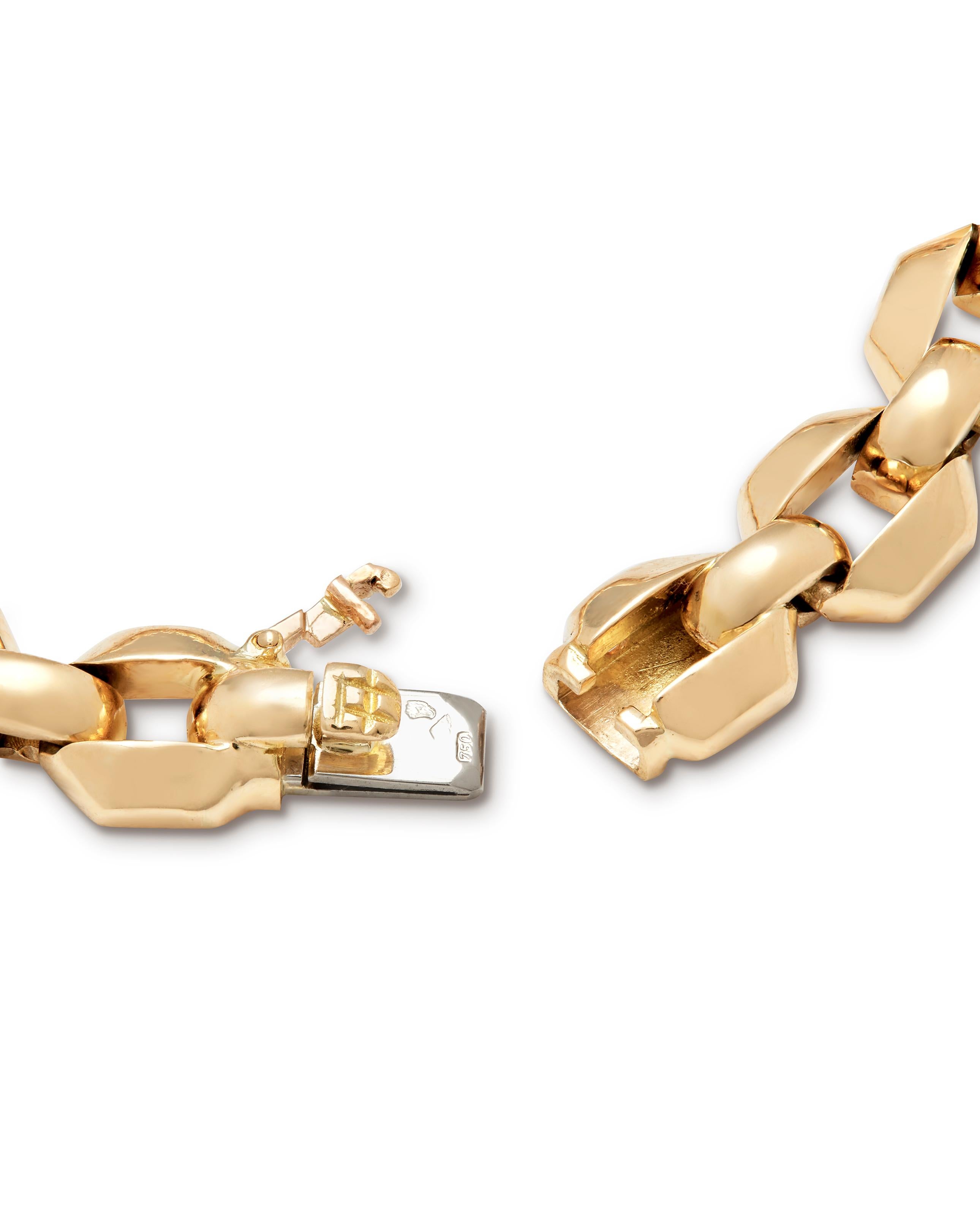 Contemporain Cartier Paris Bracelet renard en or jaune 18 carats et diamants  en vente