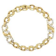 Cartier Paris Foxtrot 18 Karat Gelbgold Diamantarmband mit Diamanten 