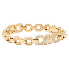 Cartier Paris Foxtrot 18ct yellow gold diamond bracelet