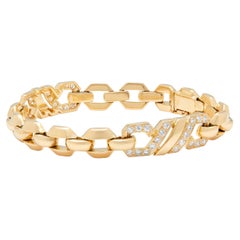 Cartier Paris Foxtrot 18 Karat Gelbgold Diamantarmband mit Diamanten 