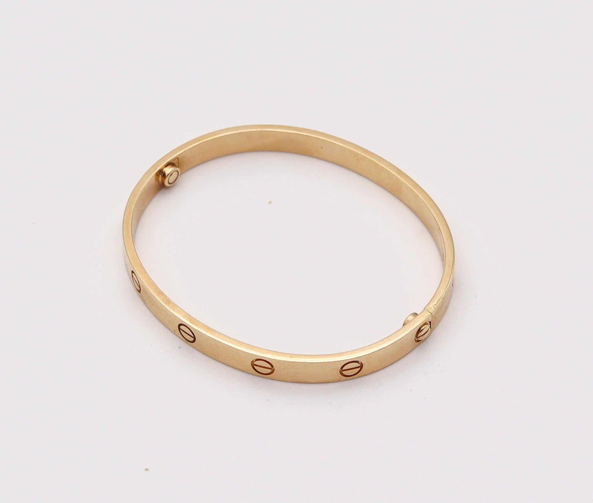 CARTIER Paris Genuine Love Armband in 18Kt Gelbgold Größe 20 in Cartier Box. im Angebot 1