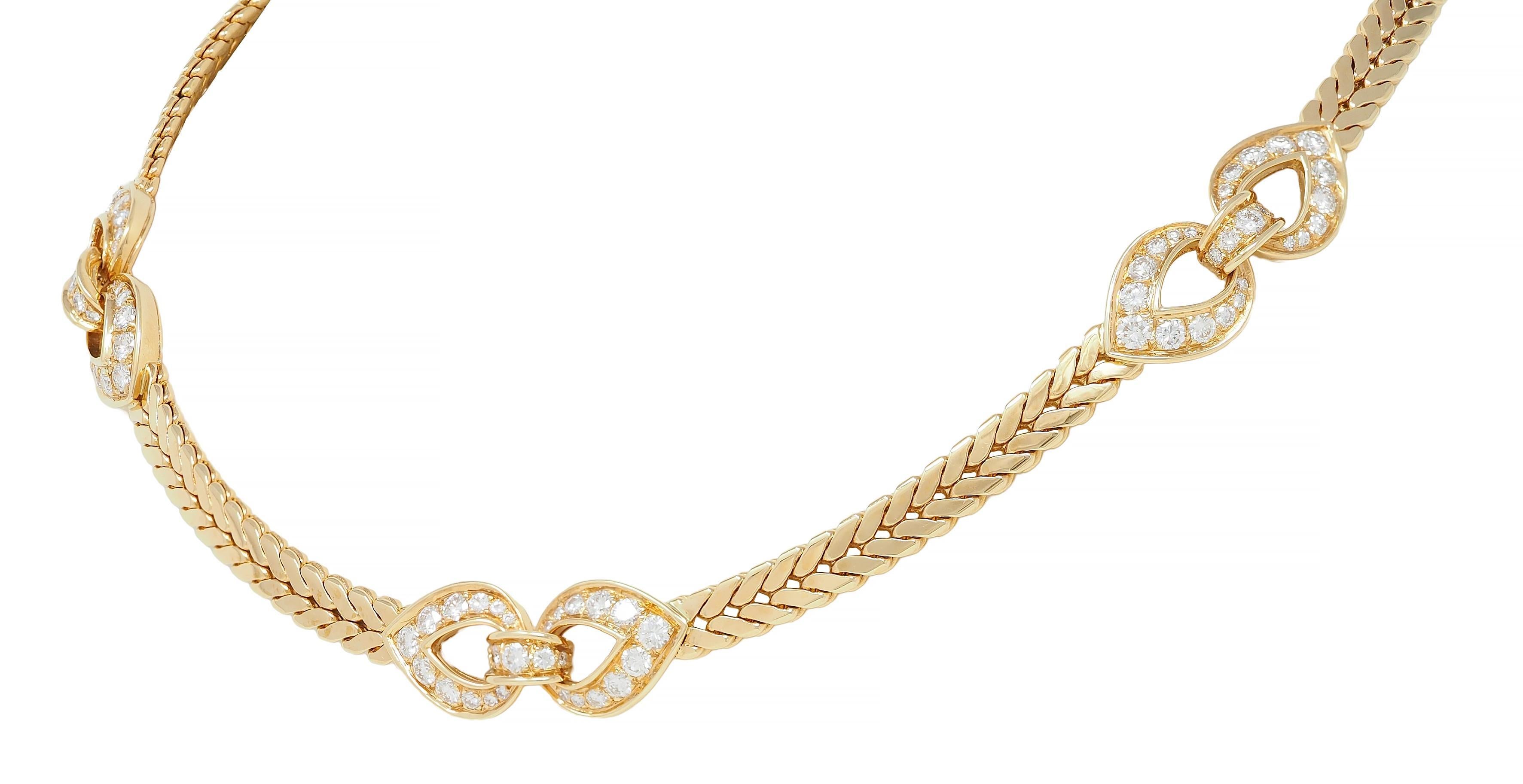 Cartier Paris Georges L'Enfant 3.45 CTW Diamond 18K Gold Agrafe Collar Necklace 1