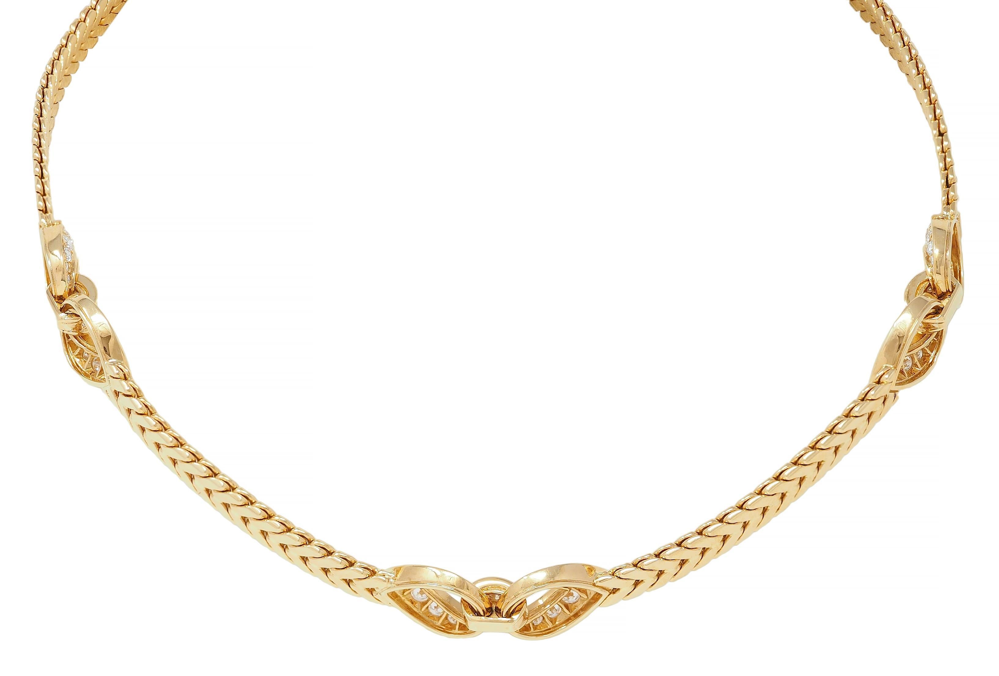 Cartier Paris Georges L'Enfant 3.45 CTW Diamond 18K Gold Agrafe Collar Necklace 2