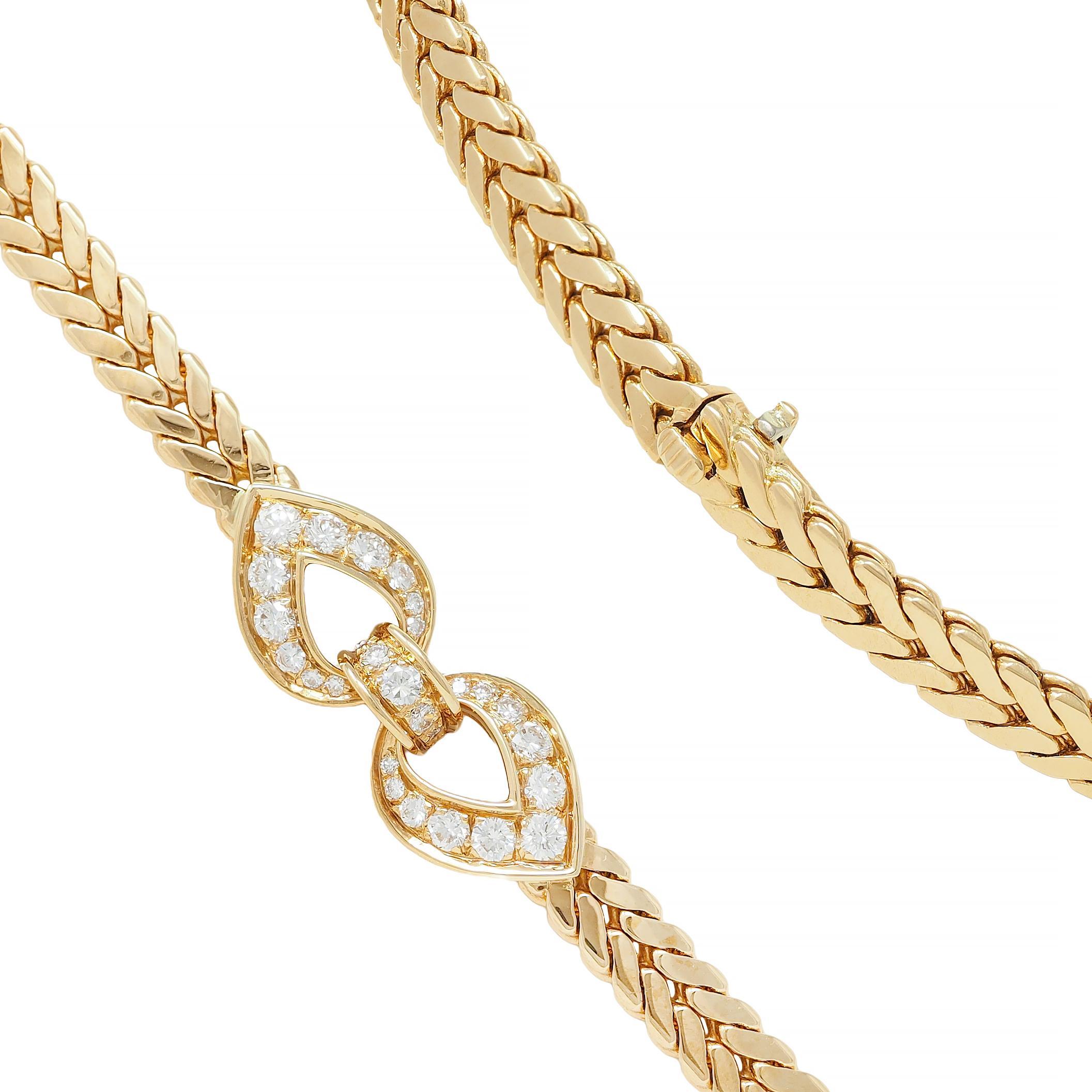 Cartier Paris Georges L'Enfant 3.45 CTW Diamond 18K Gold Agrafe Collar Necklace 3