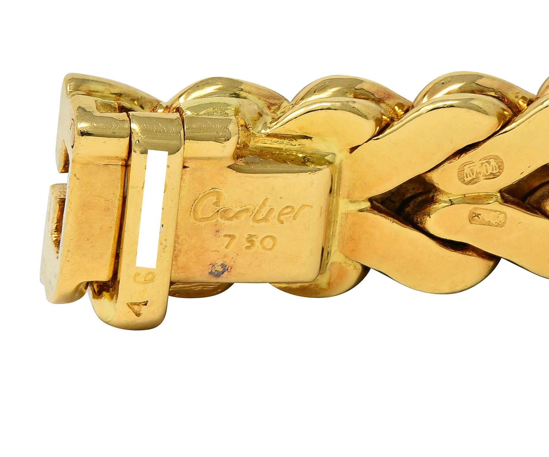 Cartier Paris Georges L'Enfant Ceylon Saphir Diamant 18K Gold Vintage By Halskette im Angebot 2