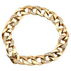 Cartier Paris Georges L'Enfant diamond 18k yellow gold link chain bracelet