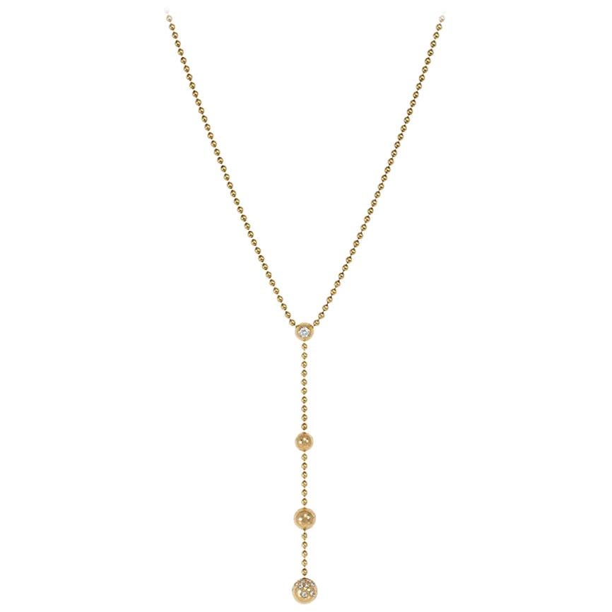 Cartier, Paris Gold and Diamond Nouvelle Vague Draperie Ball Chain Necklace