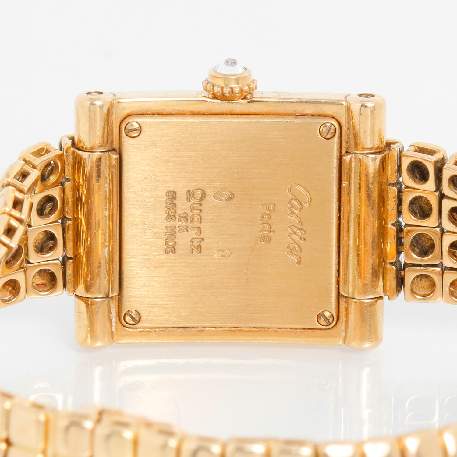 Cartier Paris Gold and Diamond 'Trocadero' Ladies Watch For Sale 1