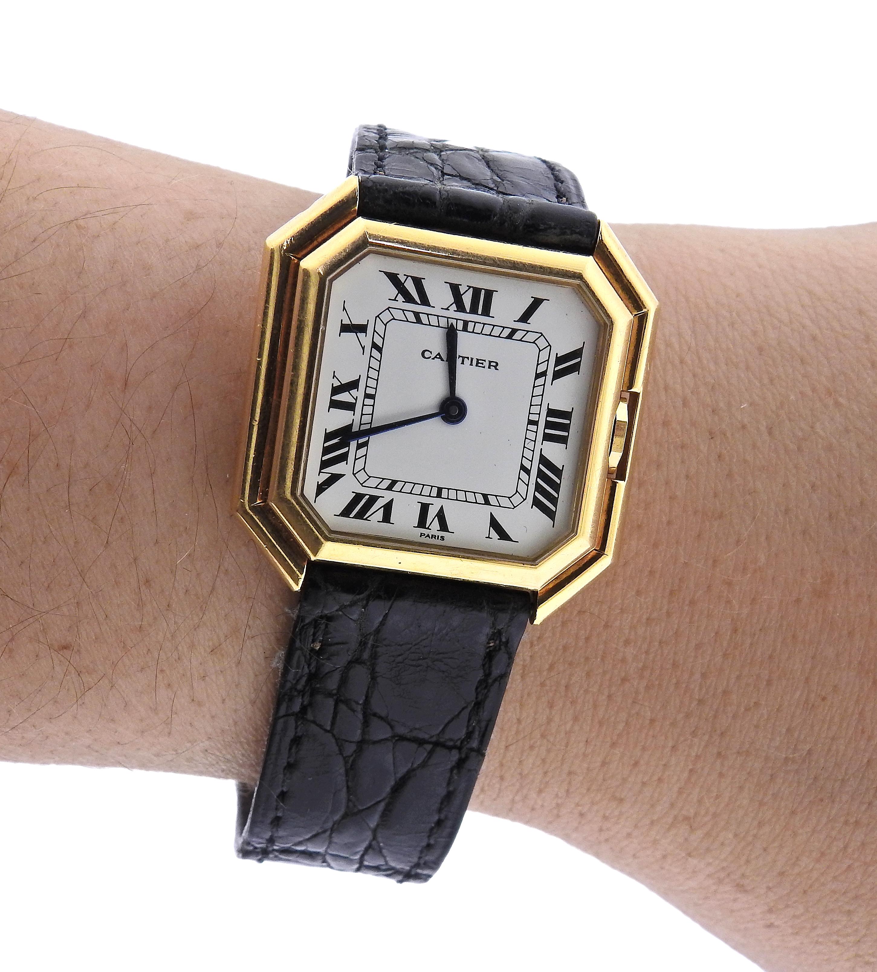 Women's or Men's Cartier Paris Gold Automatic Watch