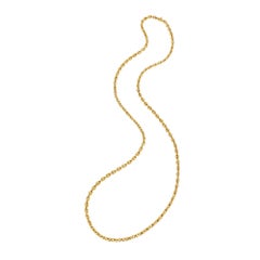 Cartier Paris Gold Coffee Bean Link Vintage 32" Necklace