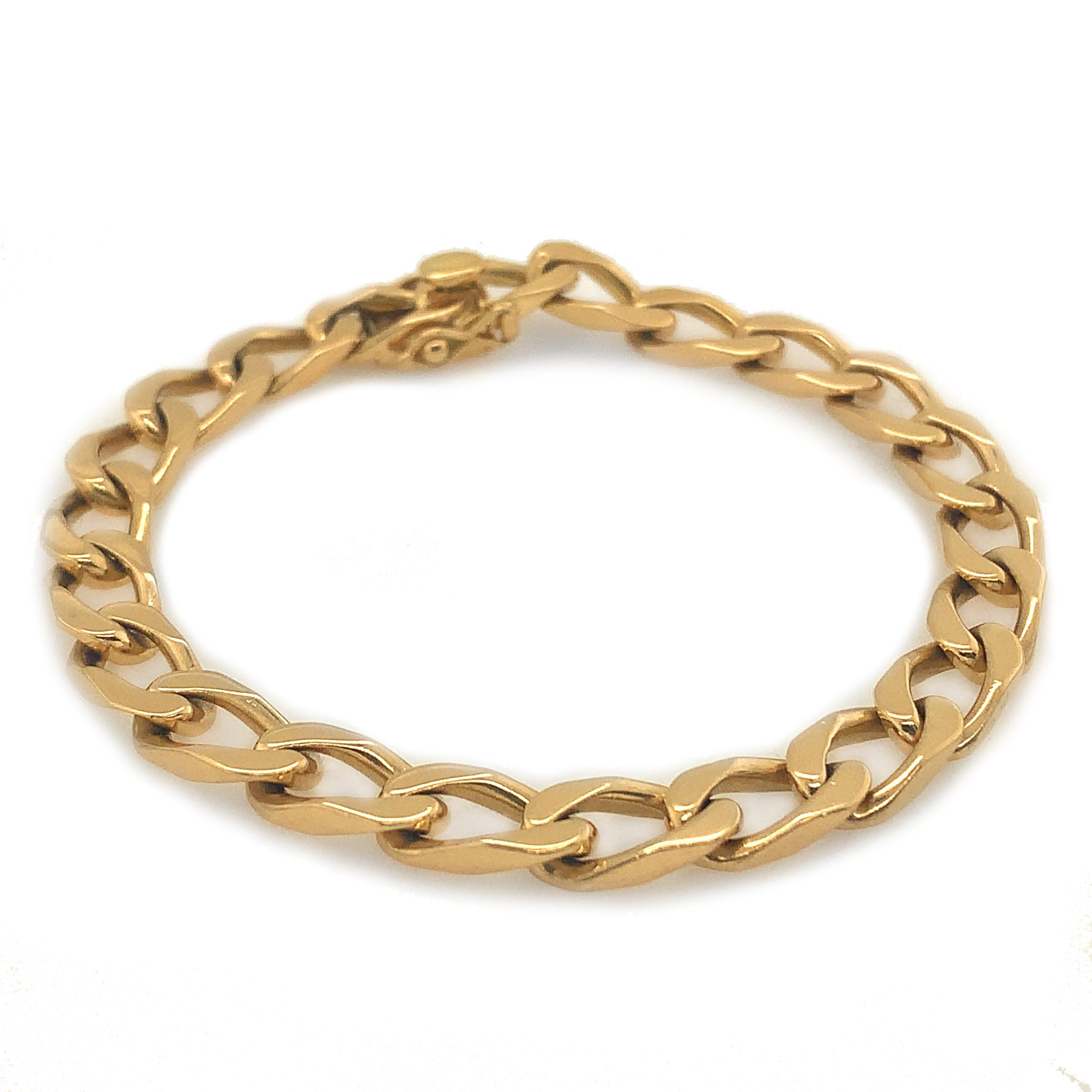 Cartier Paris Gold Curb Link Bracelet In Excellent Condition In New York, NY