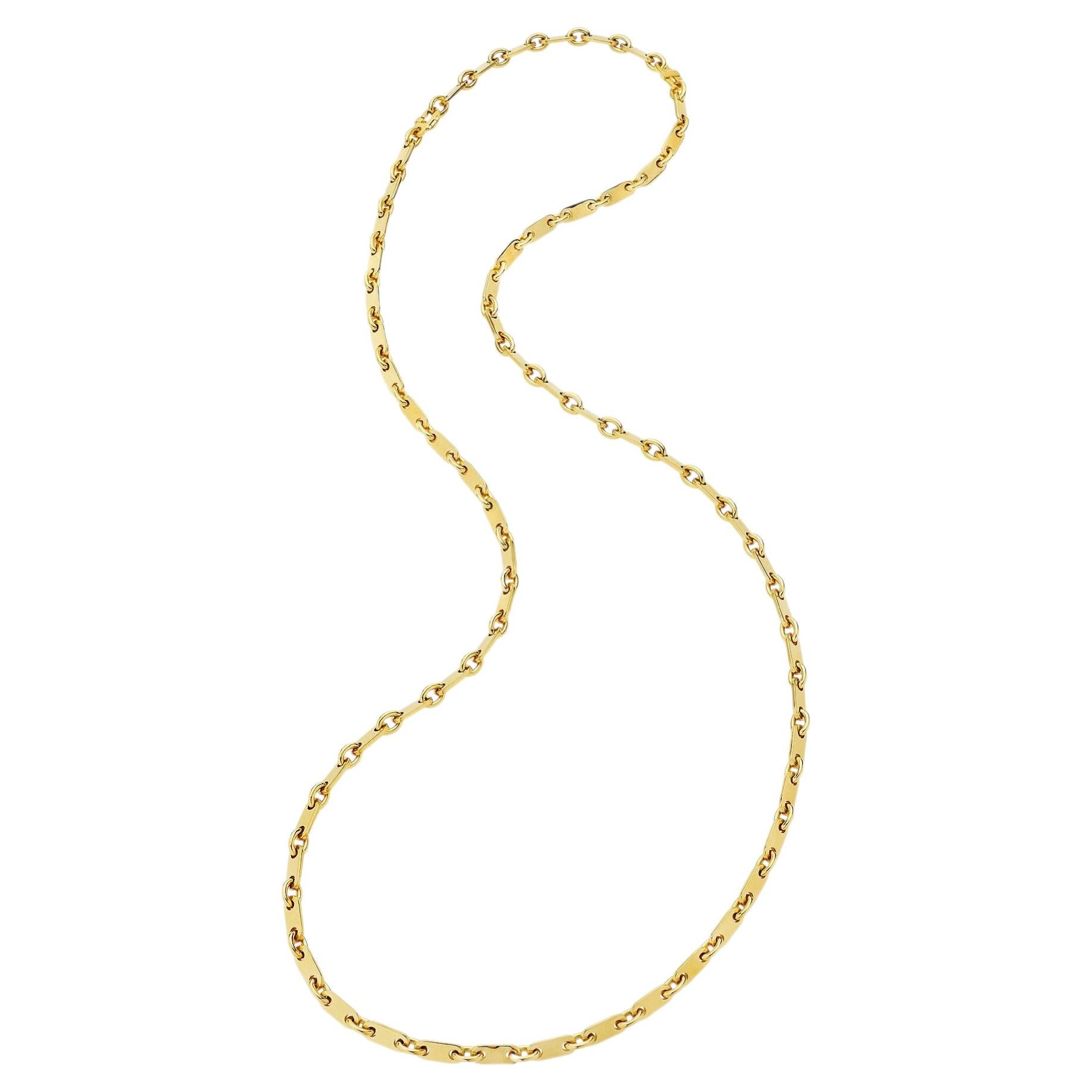Cartier Paris Gold Oval Link Vintage Long Necklace