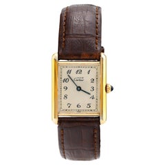 Cartier Paris gold plated Tank watch