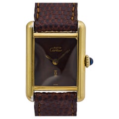 Cartier Paris gold plated Tank watch