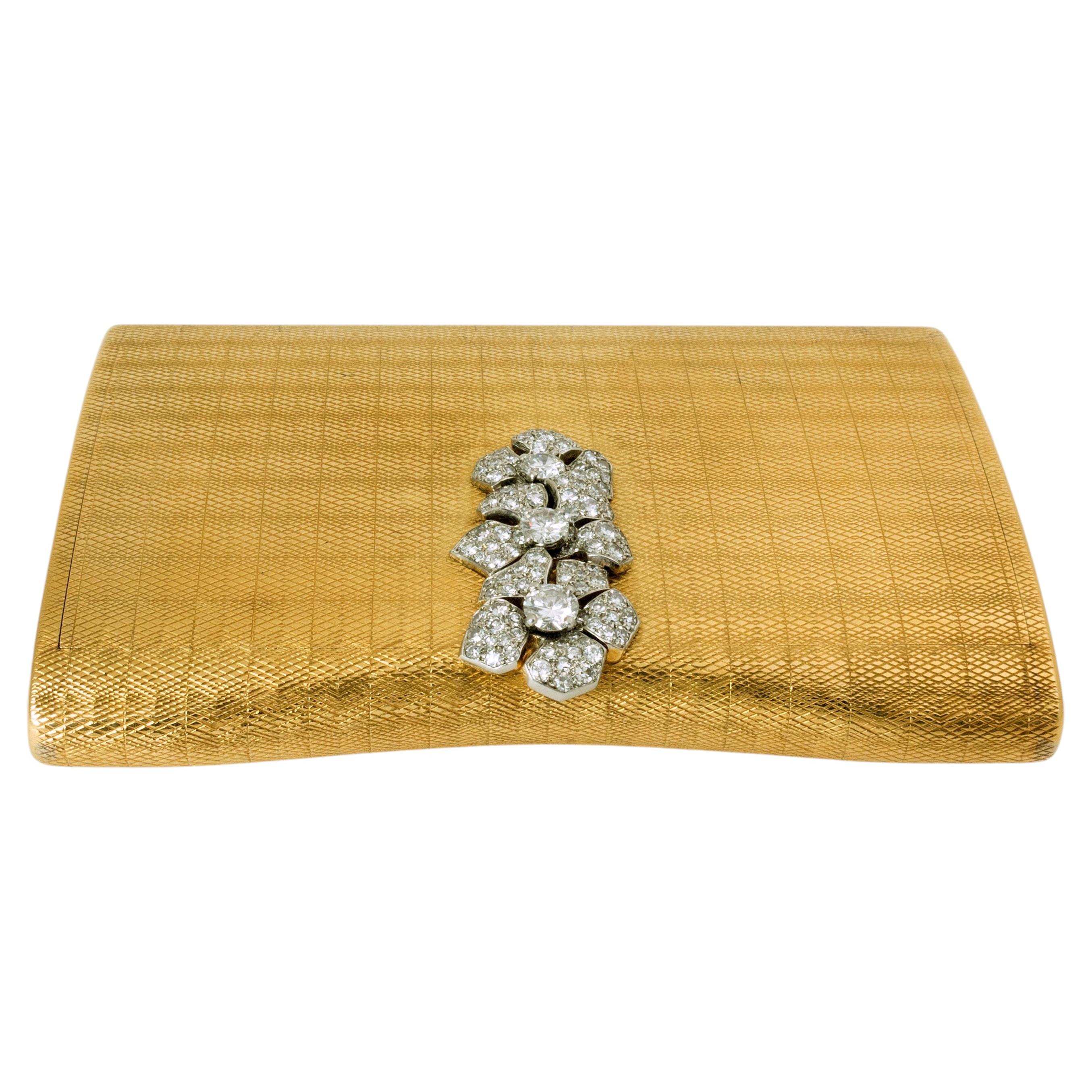 Portacipria Cartier Paris in oro, platino e diamanti, Francia, 1970 circa