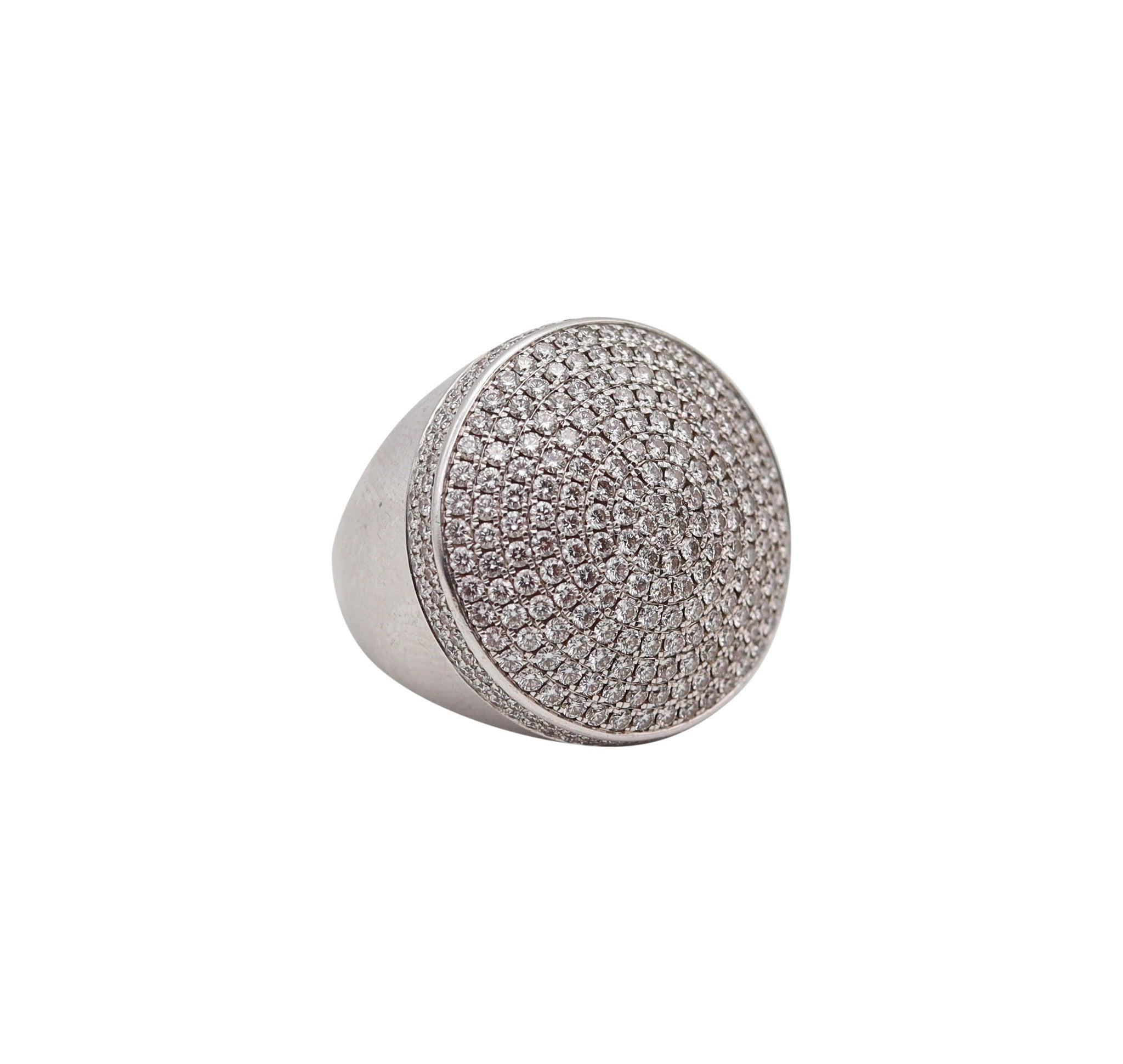 CARTIER Paris Jeton Sauvage Cocktail Ring 18Kt White Gold With 2.86 Ctw Diamonds For Sale 5