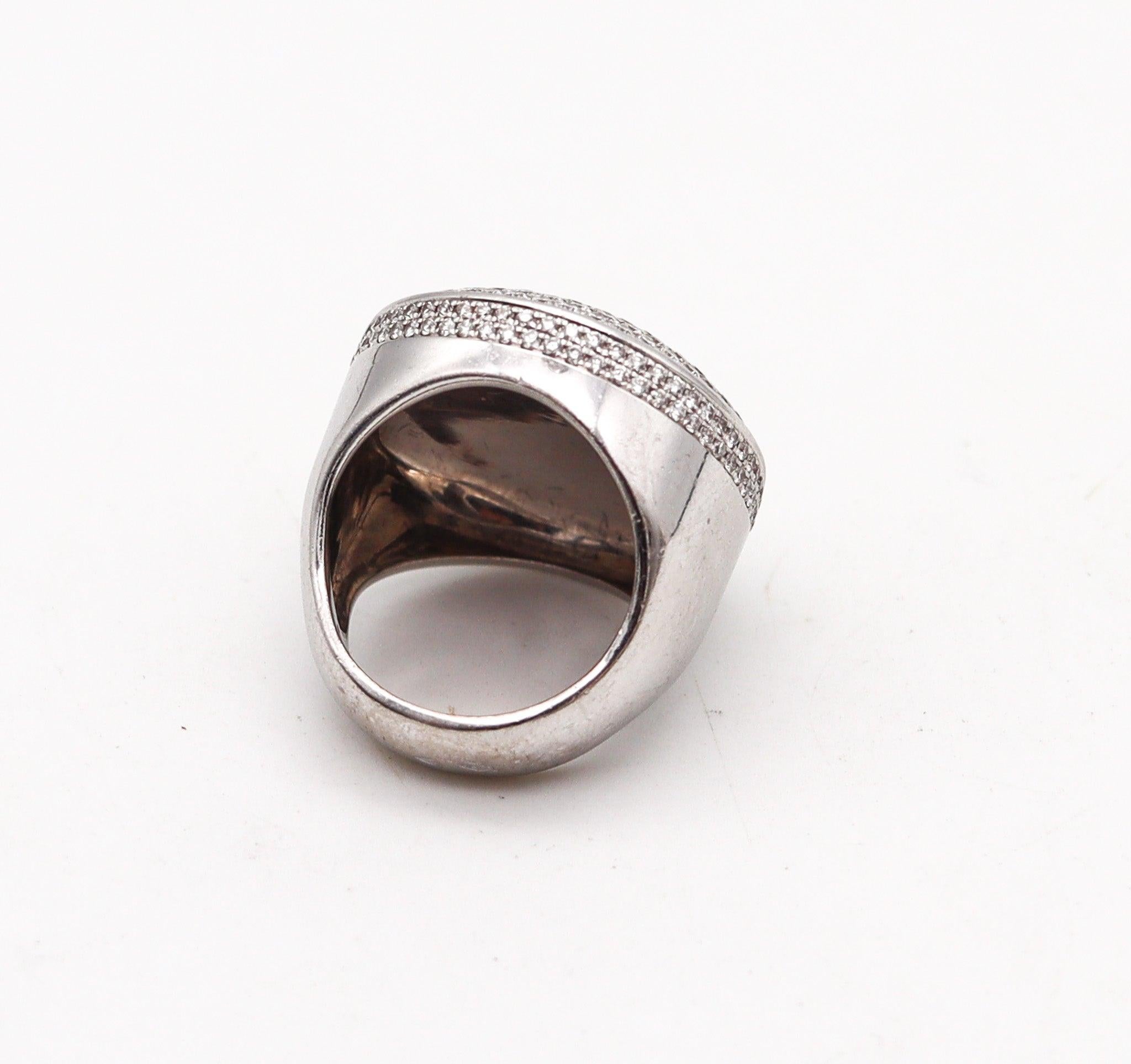 Women's CARTIER Paris Jeton Sauvage Cocktail Ring 18Kt White Gold With 2.86 Ctw Diamonds For Sale