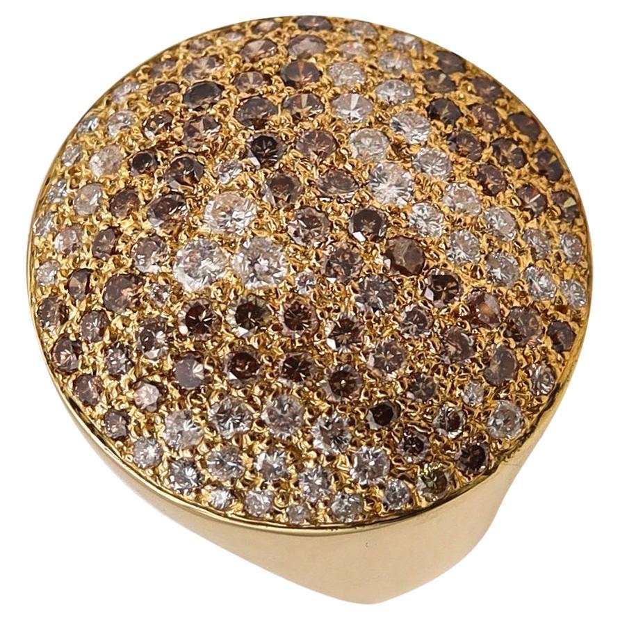 Cartier Paris Jeton Sauvage Cocktail-Ring aus 18 Karat Gelbgold mit 3,18 Karat Diamant
