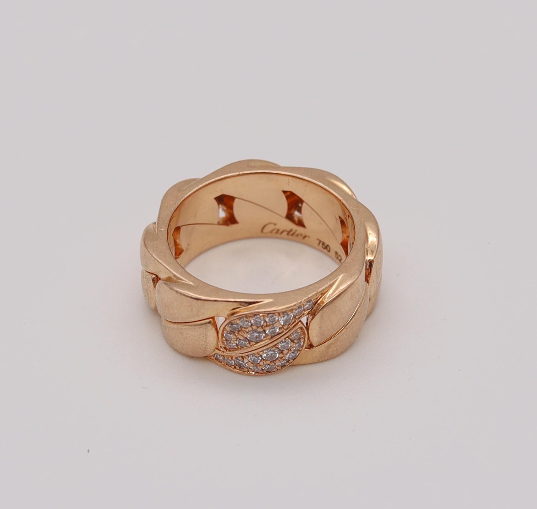 Brilliant Cut Cartier Paris La Dona Ring Band in 18Kt Yellow Gold with VS Diamonds For Sale