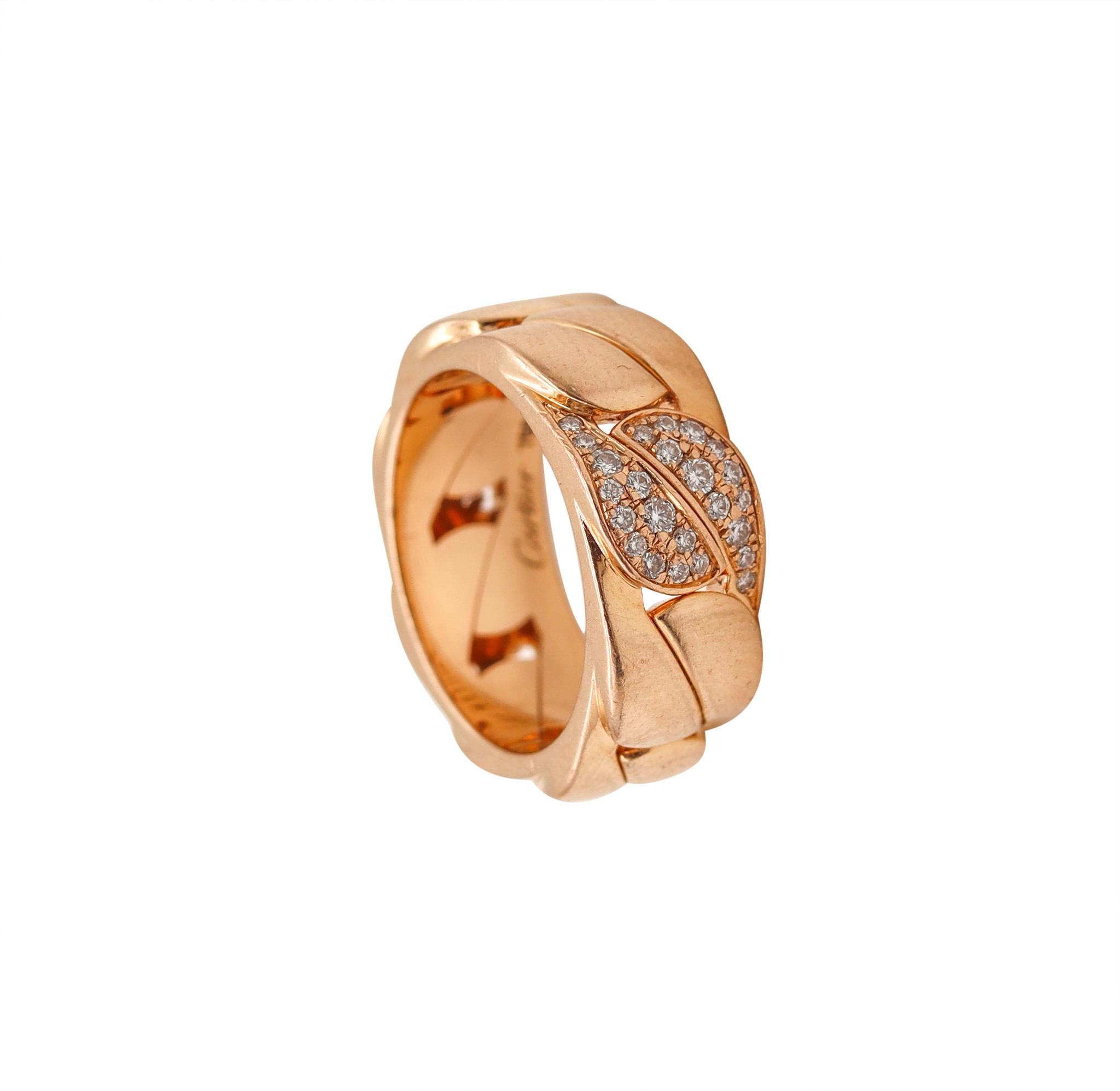 Cartier Paris La Dona Ring Band in 18Kt Yellow Gold with VS Diamonds For Sale 1