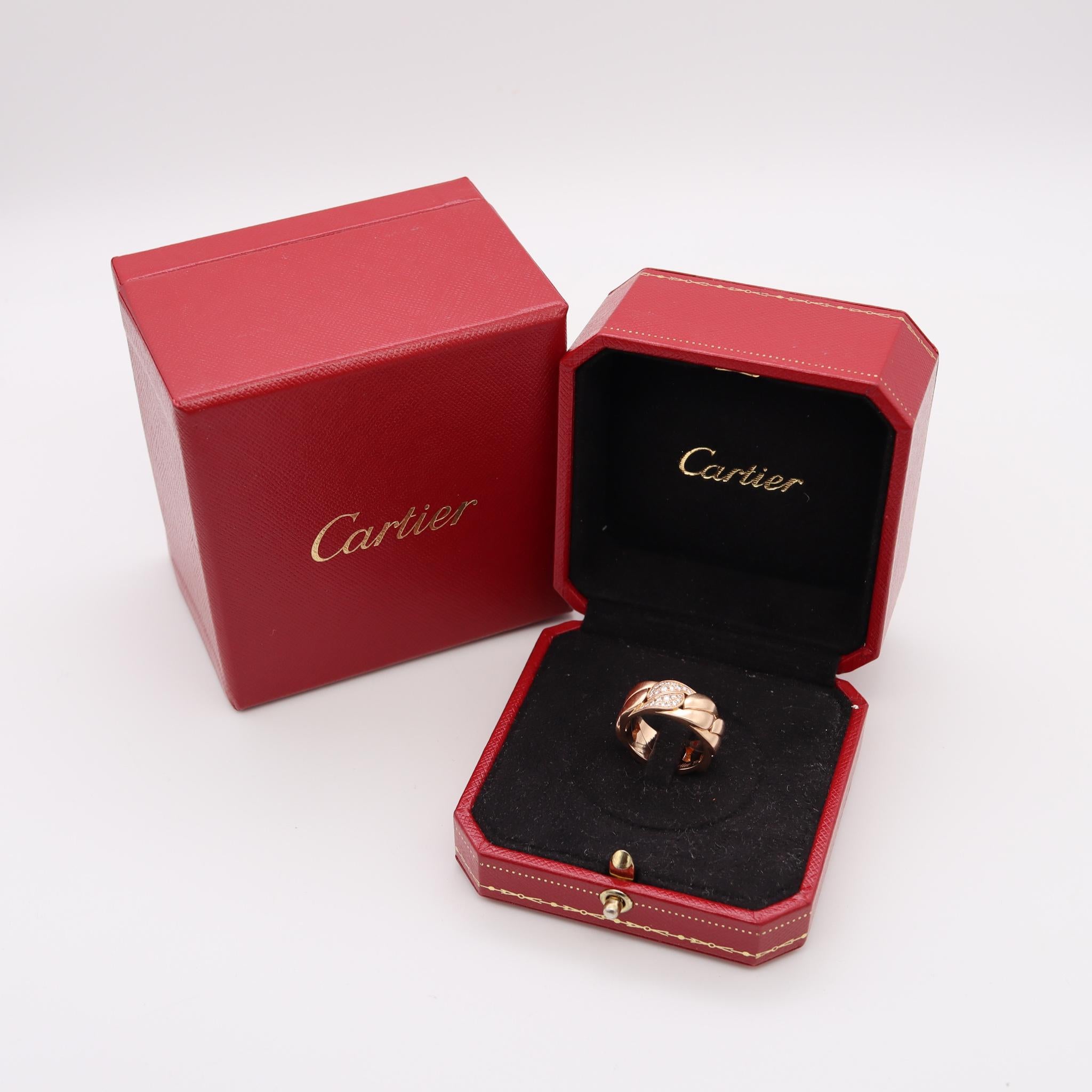 Cartier Paris La Dona Ring Band in 18Kt Yellow Gold with VS Diamonds For Sale 2