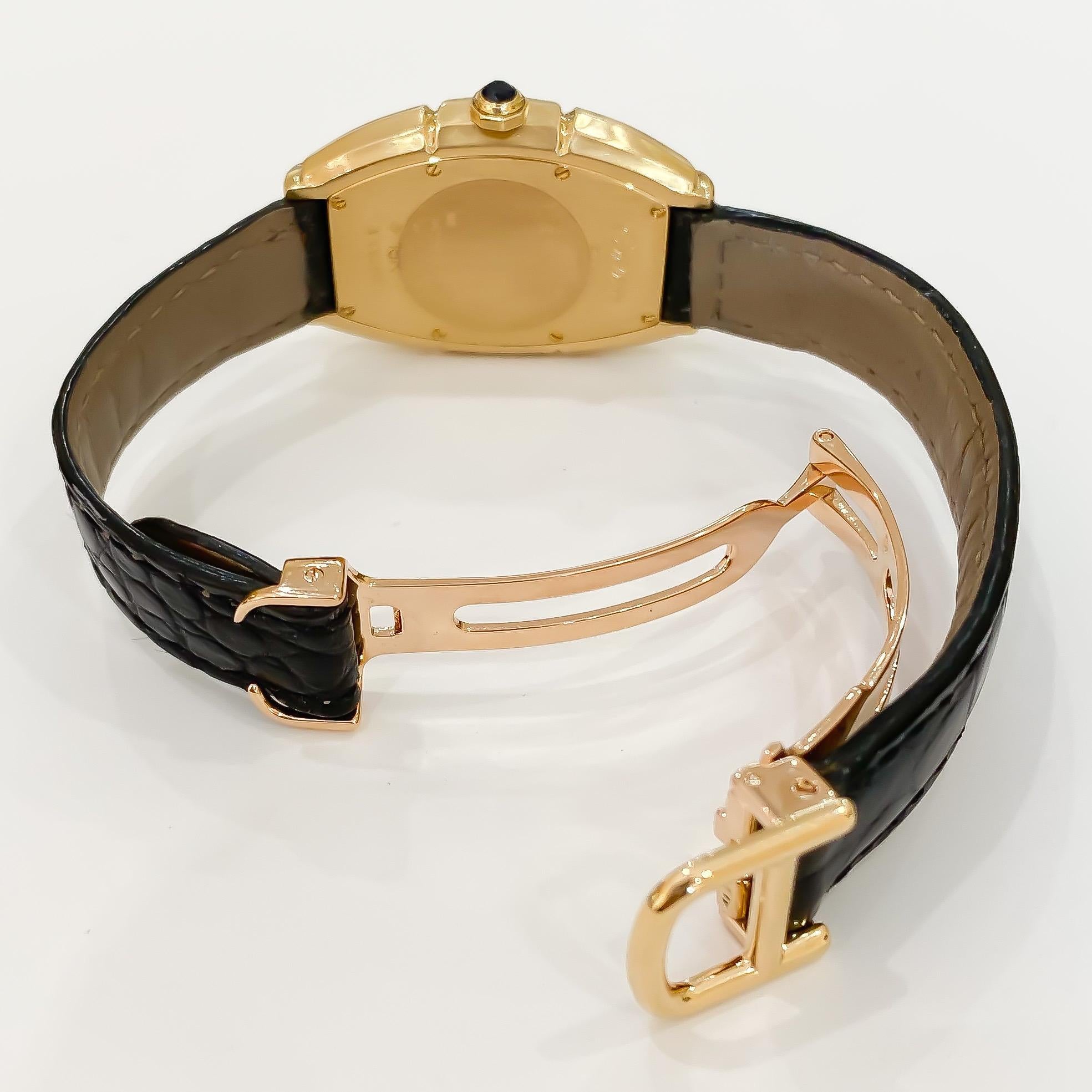 Cartier Paris Ladies Rare Bamboo Tonneau 18 Karat Gelbgold Uhr auf Band 2