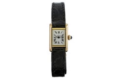 Cartier Paris Ladies Yellow Gold Mini Tank manual wind Wristwatch, circa 1960s