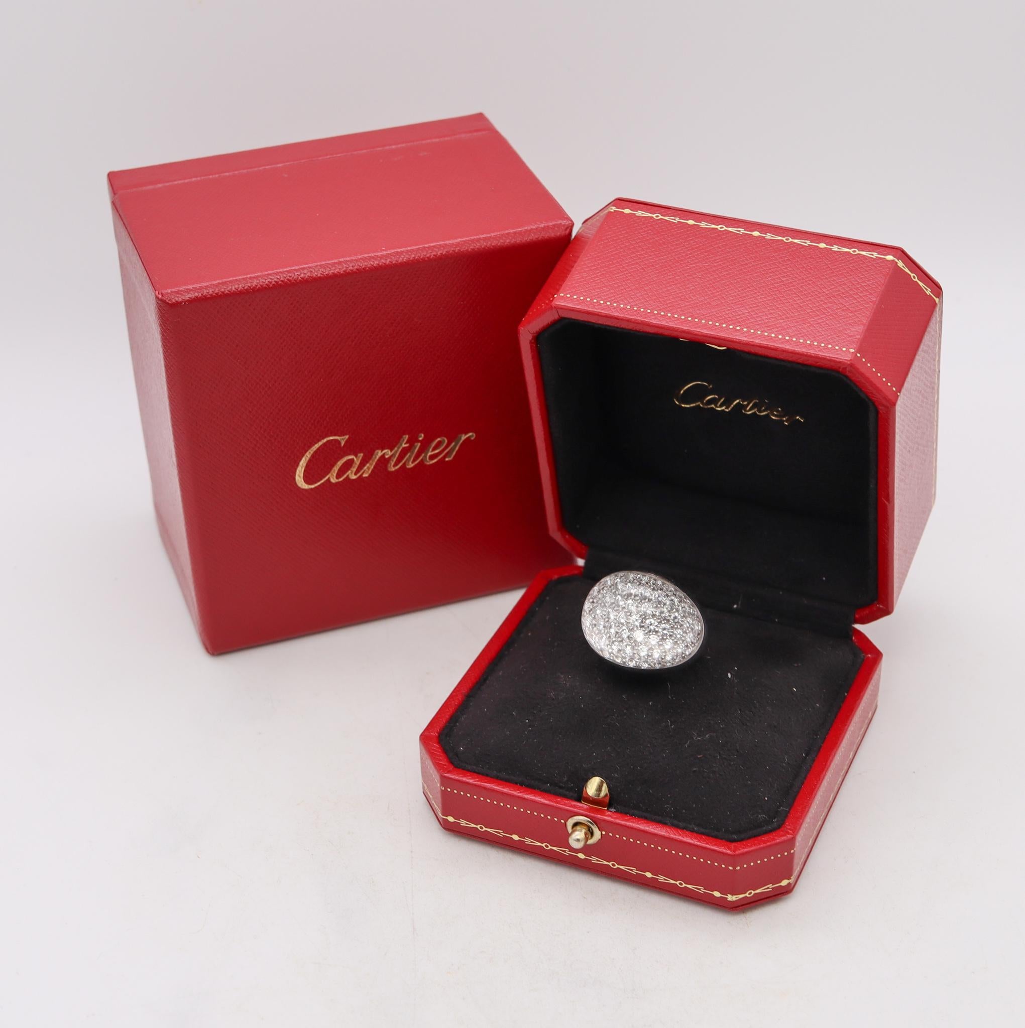 Cartier Paris Large Myst De Cartier Ring 18Kt Gold 4 Ct VVS Diamonds Rock Quartz 3