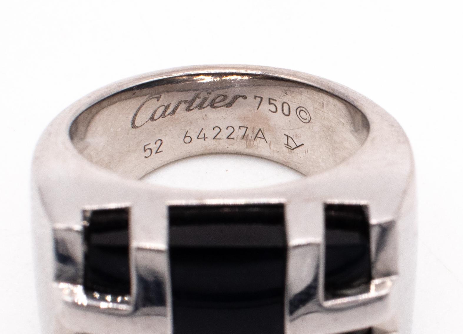 Cartier Paris Le Baiser Du Dragon Ring in 18kt White Gold with Haws Eye Gem For Sale 1