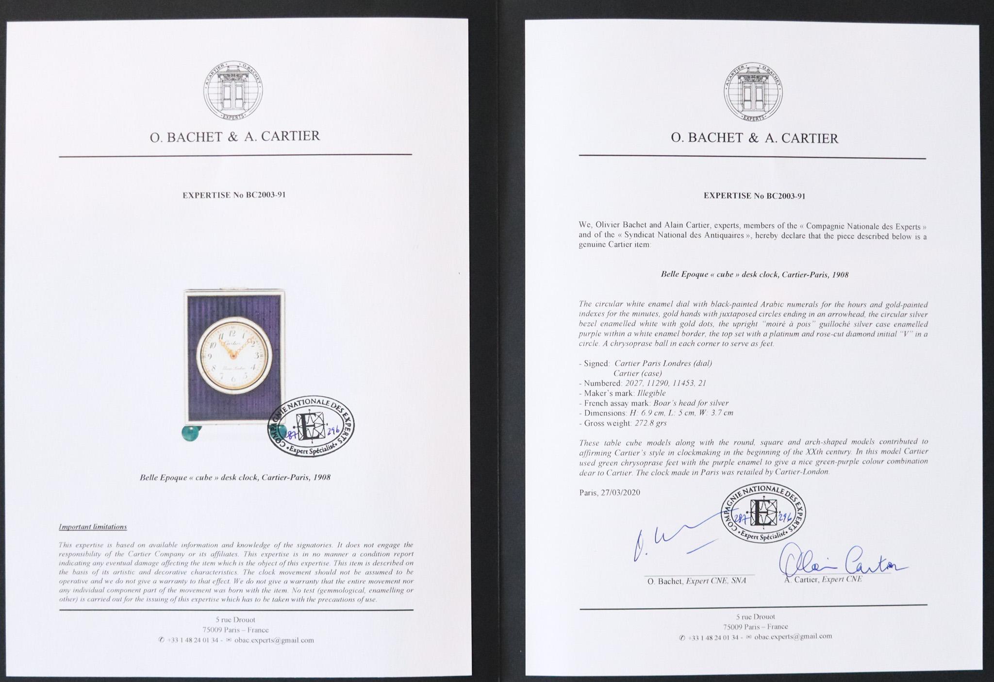 Cartier París Londres 1905 Reloj de esmalte Belle Epoque Oro de 18 quilates Platino y Plata Belle Époque en venta