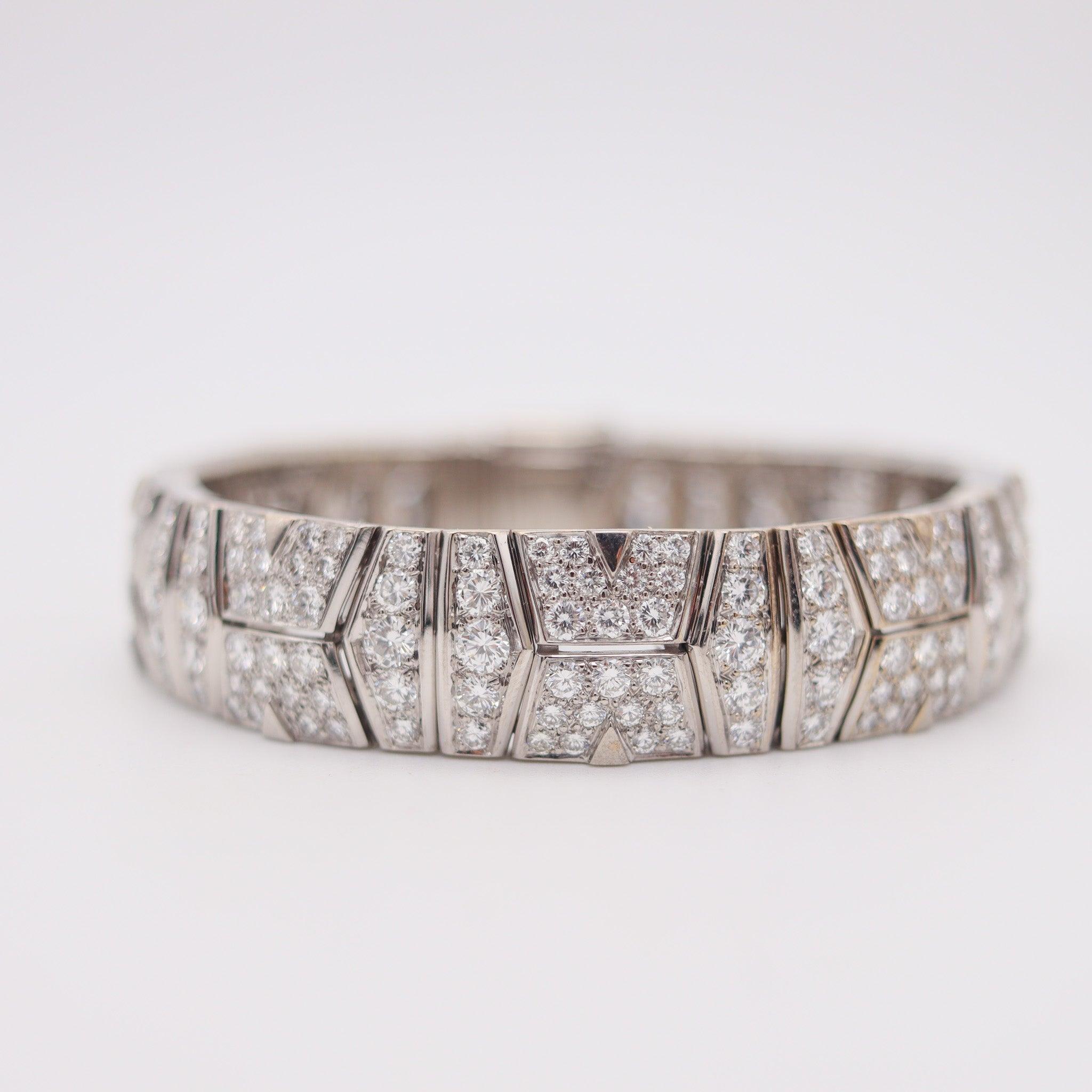 De las mujeres CARTIER Paris-London Flexible Bracelet In 18Kt White Gold With 15.96 Ctw Diamond en venta