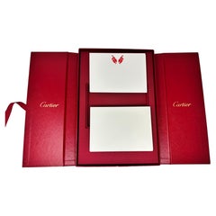 Cartier Paris Luxury Stationery Set, Red Dragons Design, France, 1990s