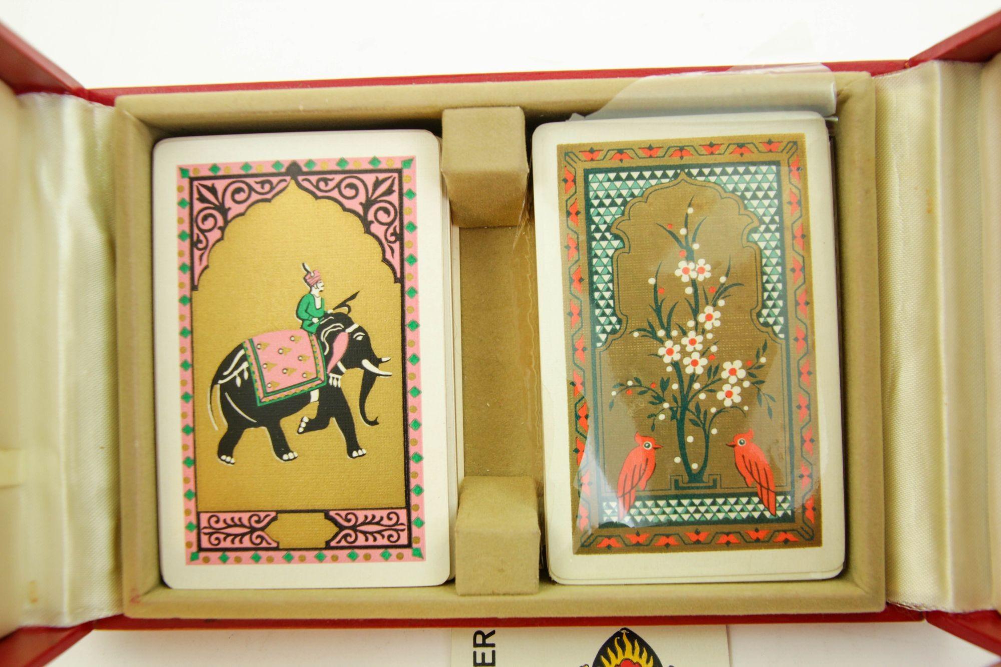 French Cartier Paris Maharajahs Collection Bridge Playings Cards in Original Box 1970