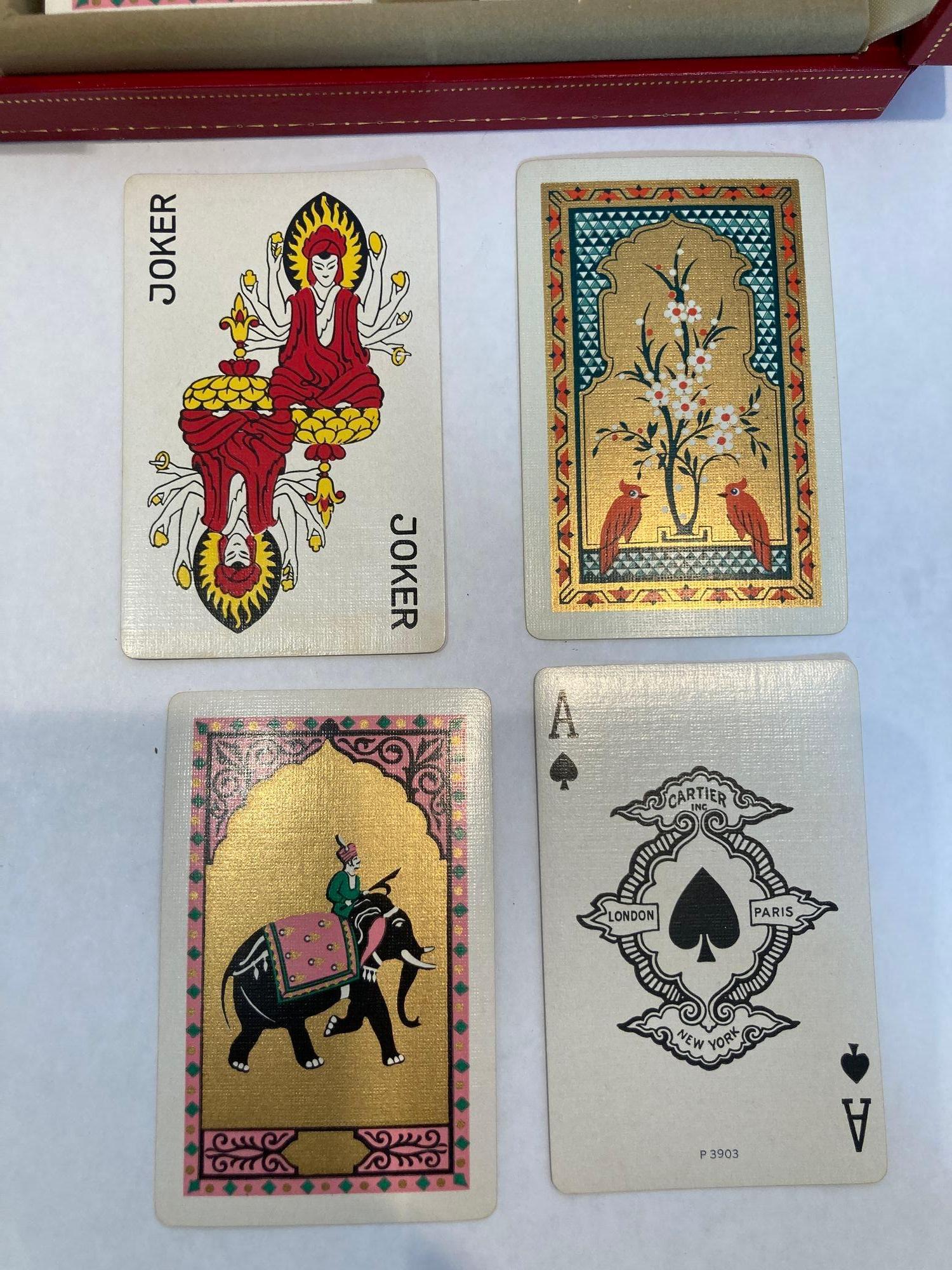 Cartier Paris Maharajahs Collection Bridge Playings Cards in Original Box 1970 In Good Condition In North Hollywood, CA