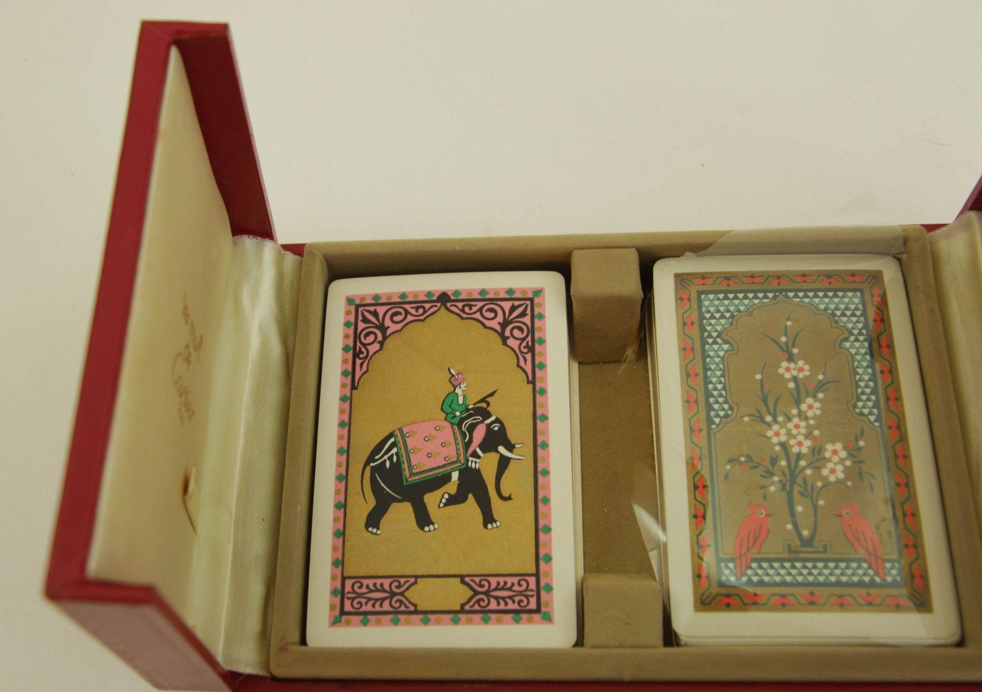 20th Century Cartier Paris Maharajahs Collection Bridge Playings Cards in Original Box 1970