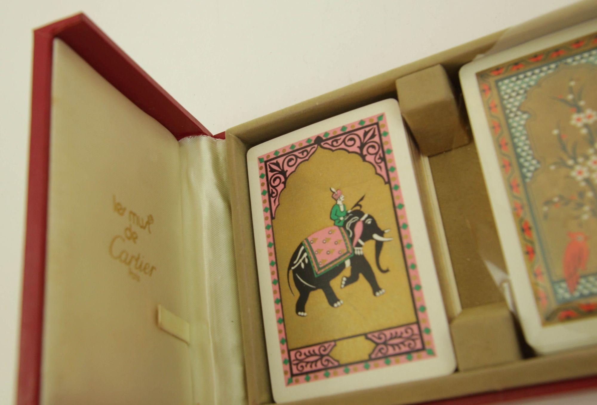 Paper Cartier Paris Maharajahs Collection Bridge Playings Cards in Original Box 1970