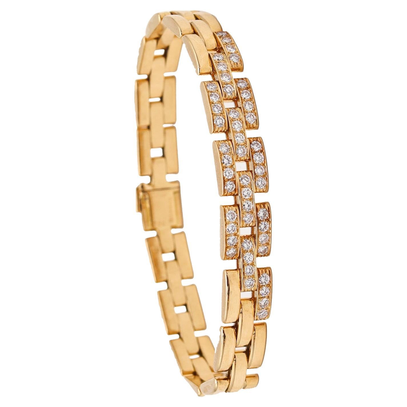 Cartier Diamond and Gold 'Maillon Panthere' Bracelet at 1stDibs