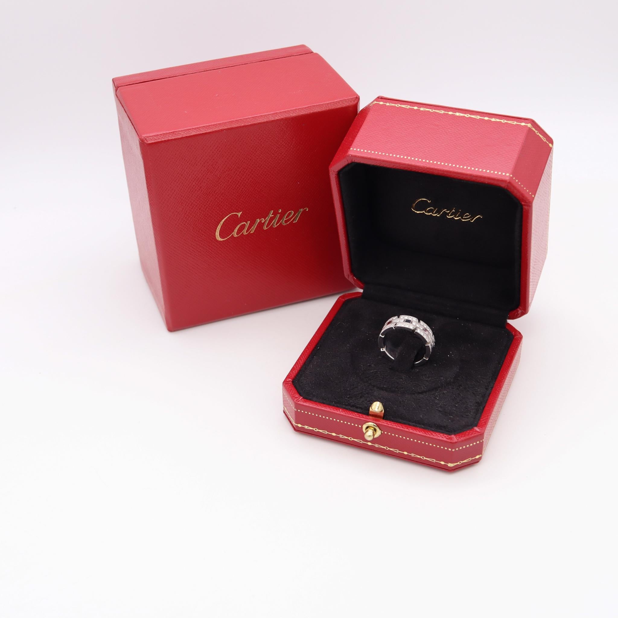 Cartier Paris Maillon Panthere Ring in 18Kt Gold with1.05 Cts in VS Diamonds For Sale 2