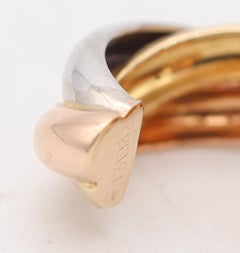 CARTIER Paris Medium Trinity Clips-On Earrings In Three Colors 18Kt Gold