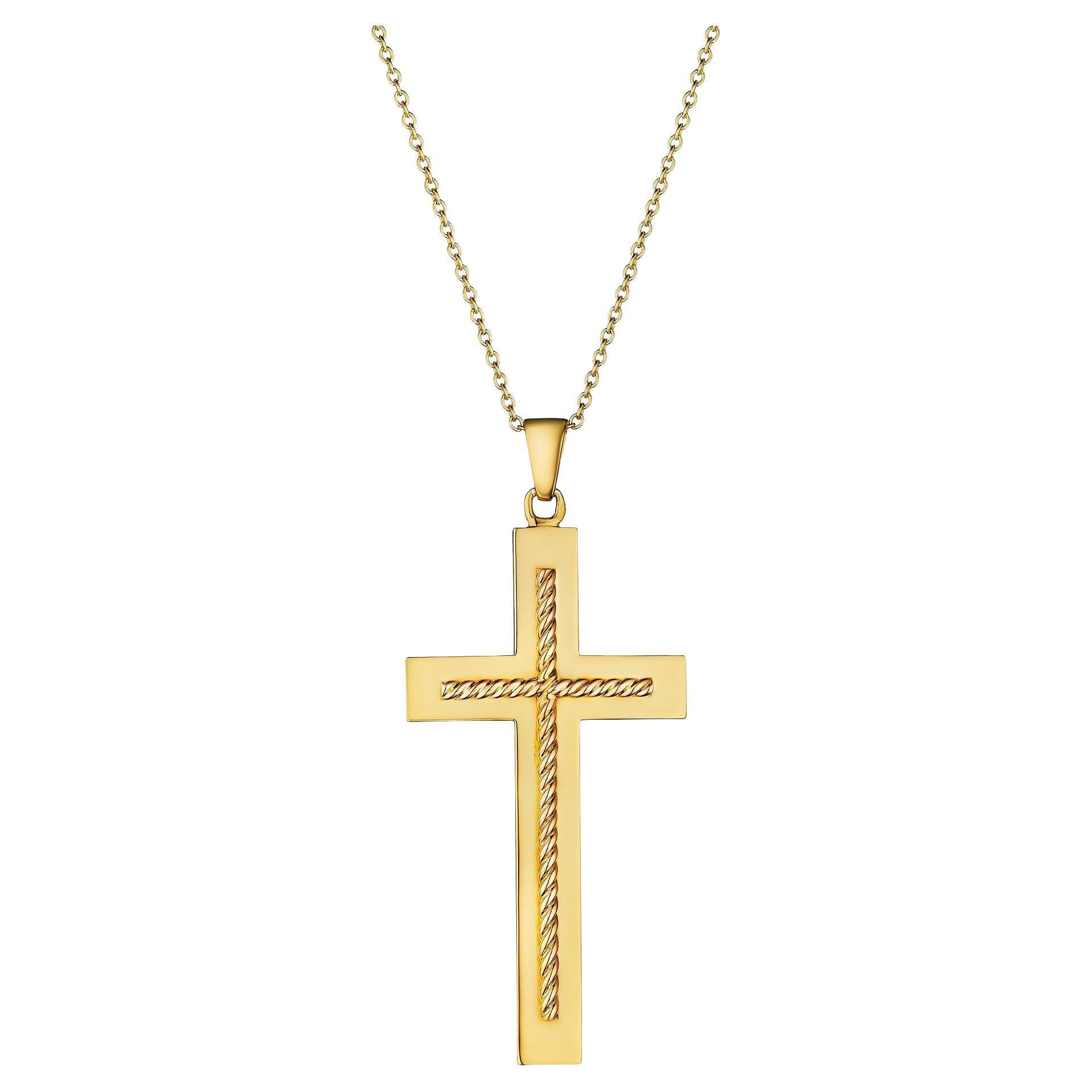 Cartier Paris Mid-Century Gold Cross Pendant