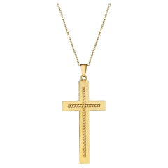 Cartier Paris Mid-Century Gold Cross Pendant
