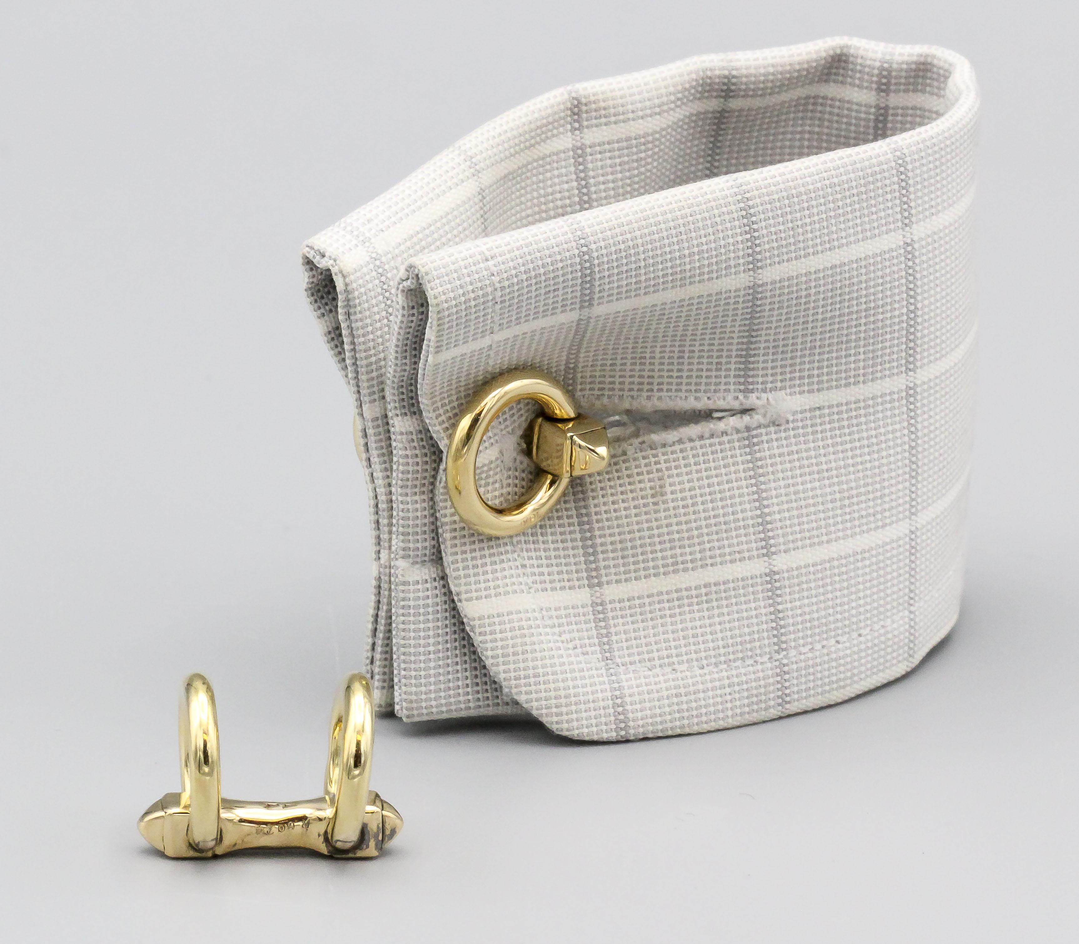 Men's Cartier Paris Midcentury 18 Karat Gold Round Folding Cufflinks