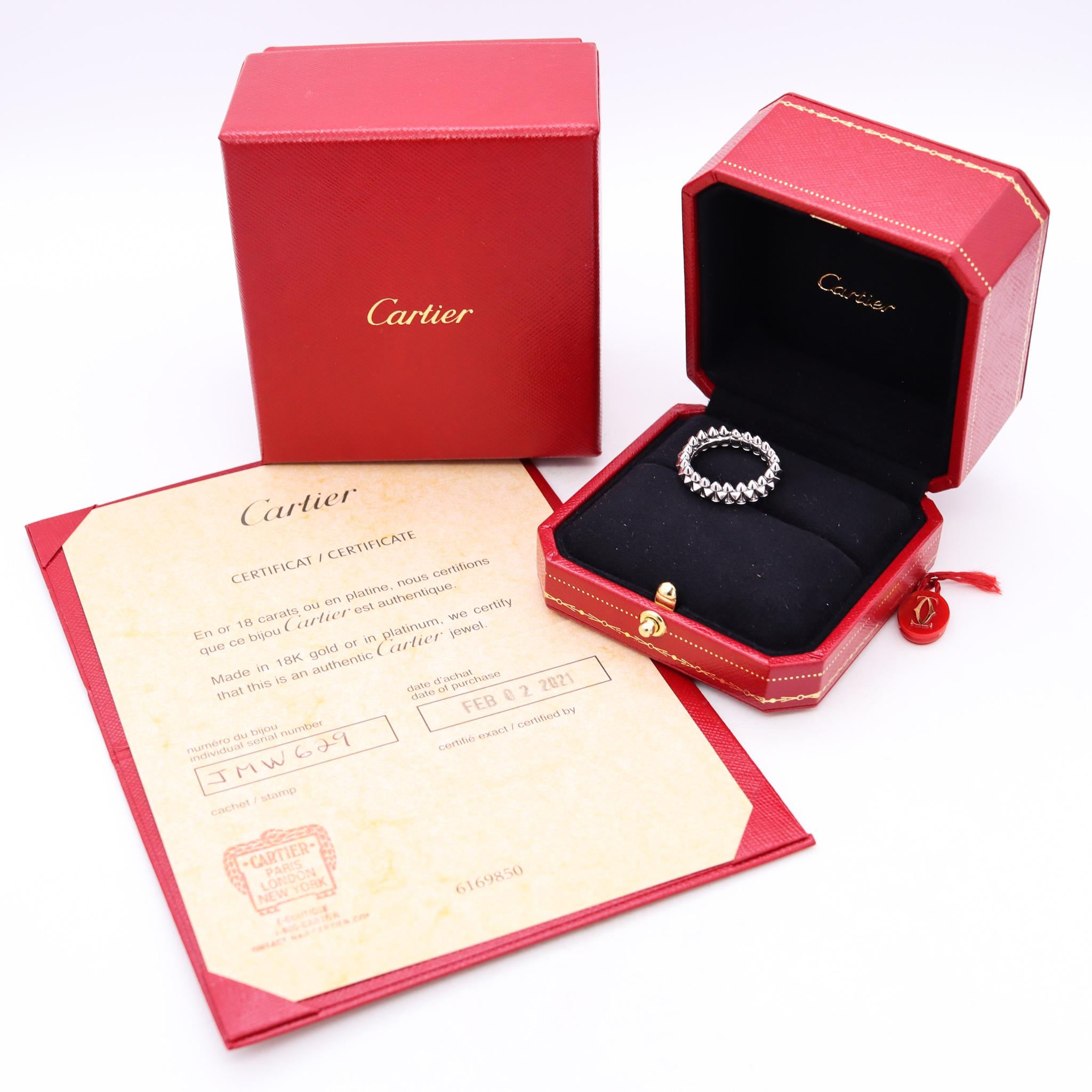 Women's or Men's Cartier Paris Modern Kinetic Clash de Cartier Ring In Solid 18Kt White Gold
