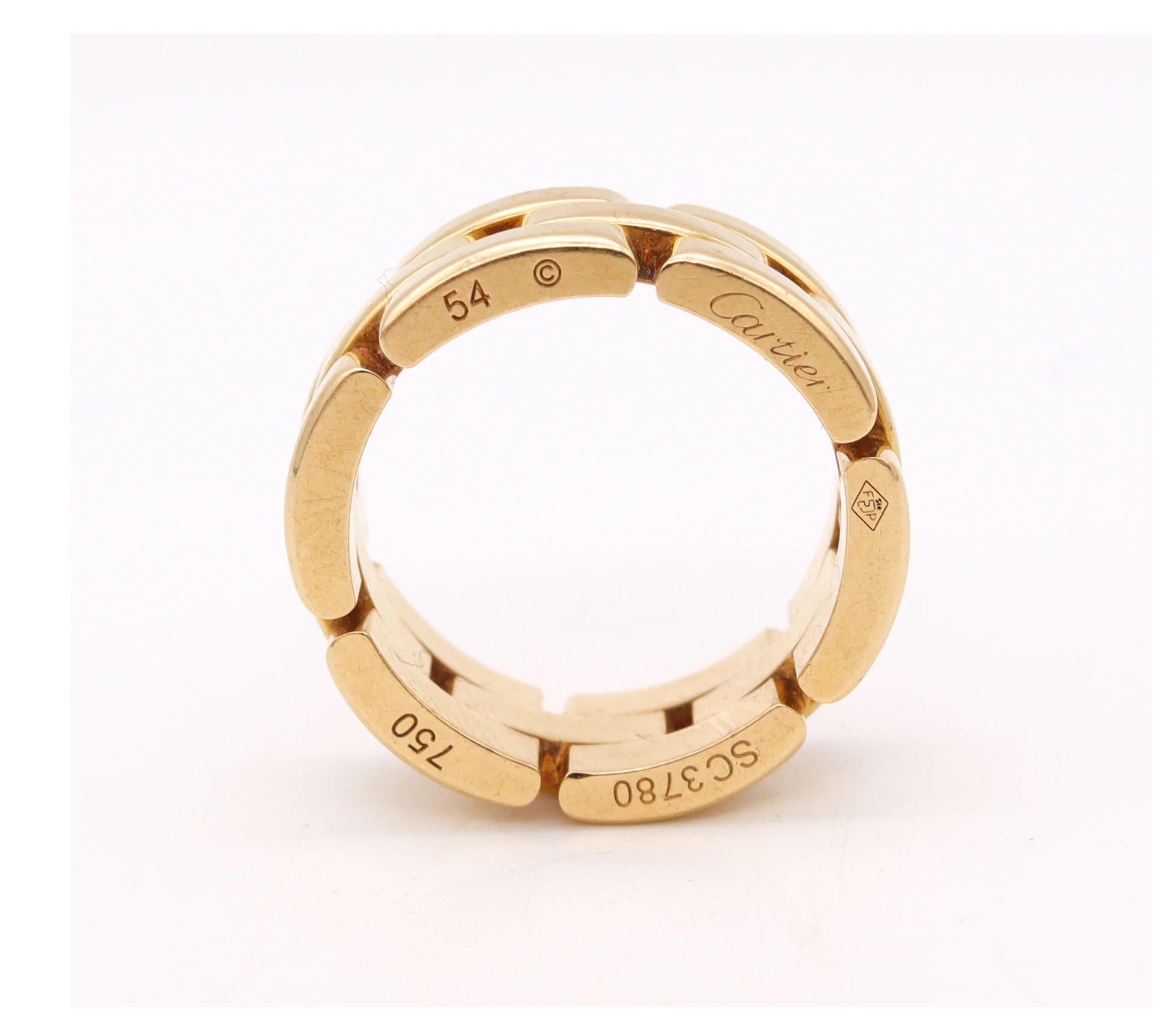 Cartier Paris Moderner Maillon Panthere-Ringband aus massivem 18 Karat Gelbgold im Zustand „Hervorragend“ in Miami, FL